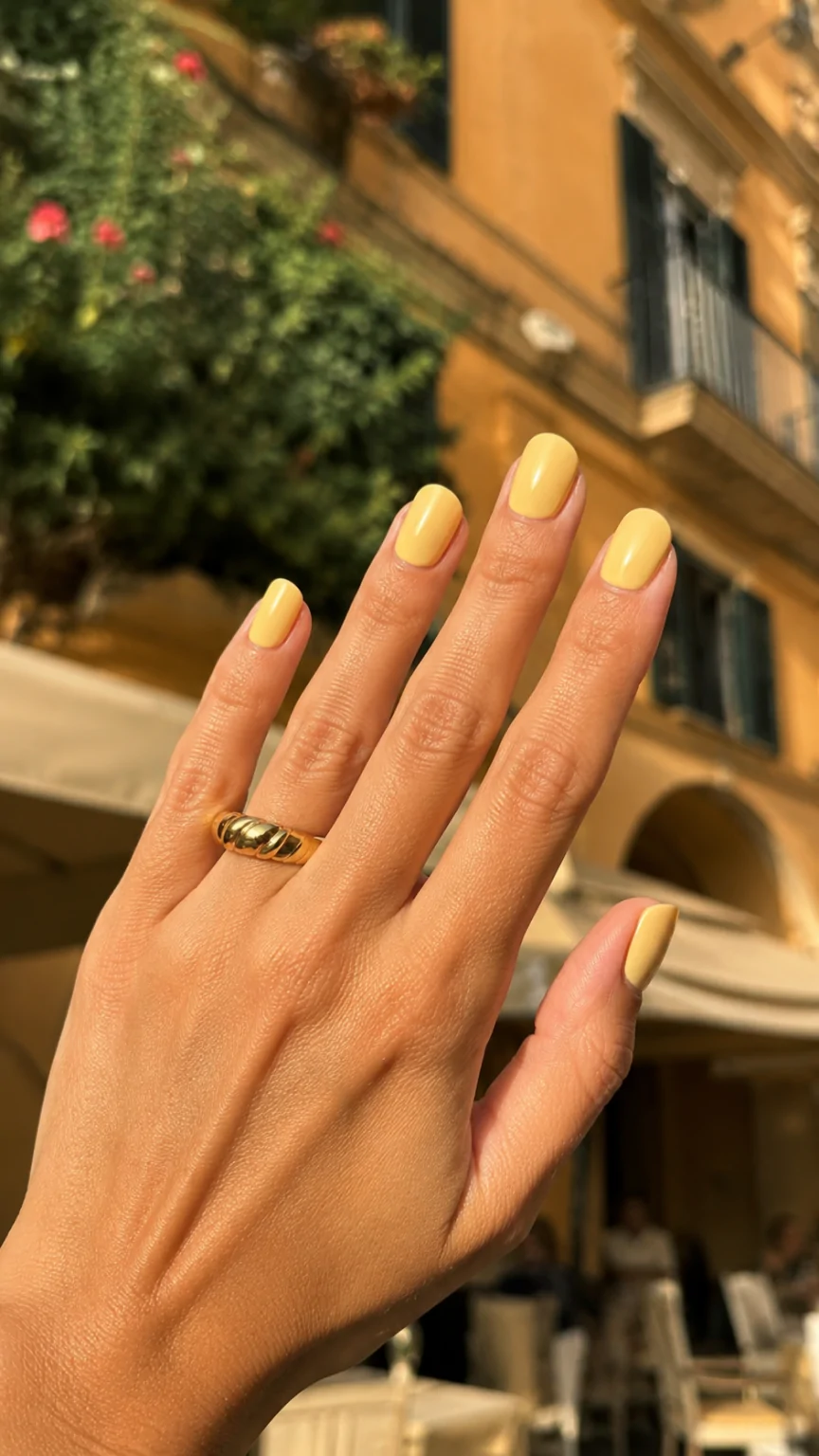 Soft Butter Yellow Spring Nails
