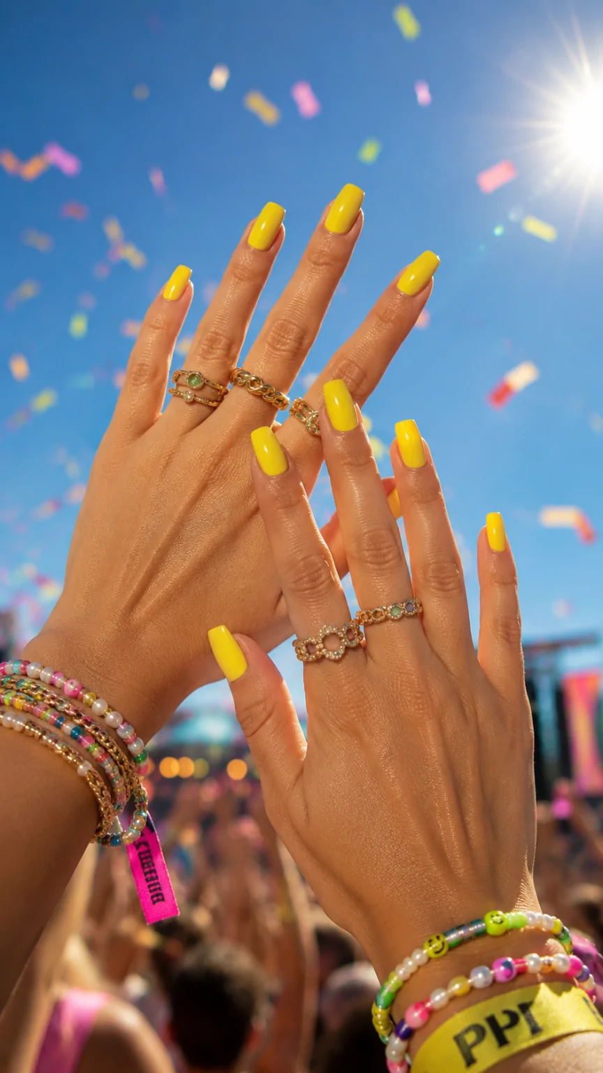 Stunning Yellow Sunshine Nails