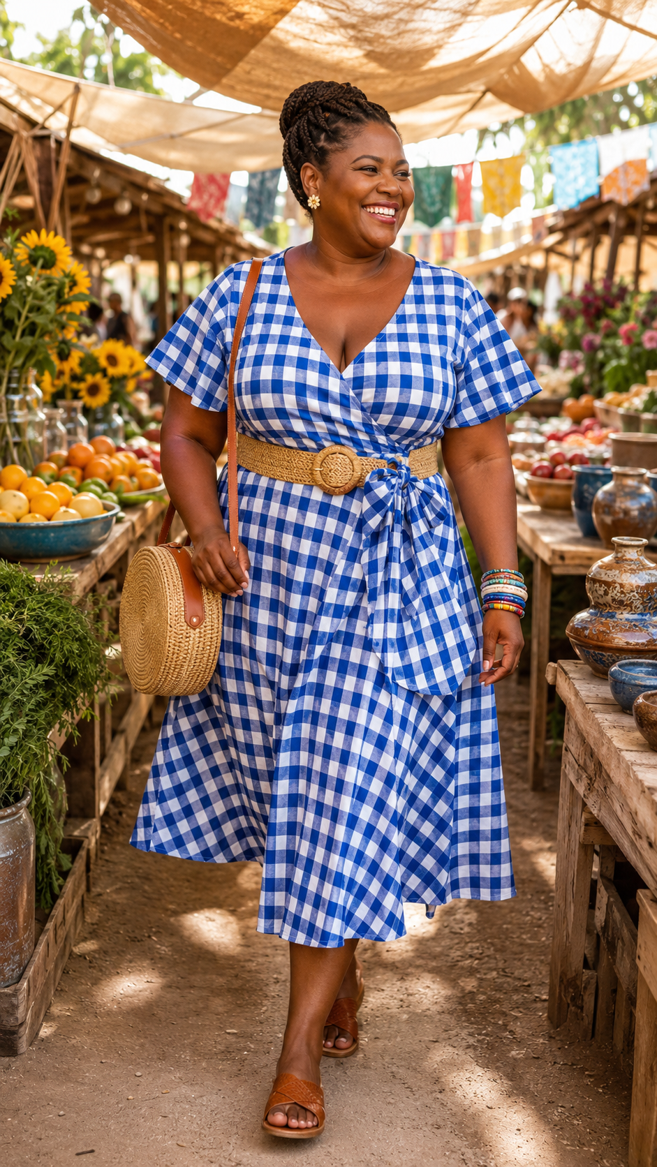 High-Waisted Wide Leg Trousers with a Crop Top