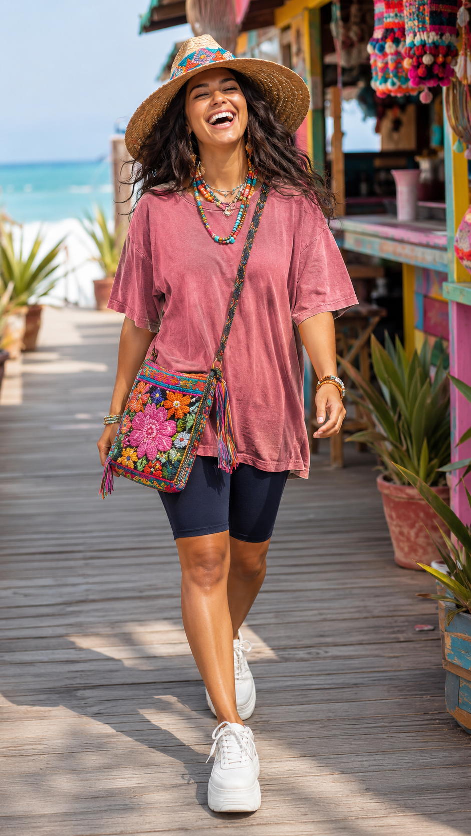 High-Waisted Bikini with a Sarong Wrap