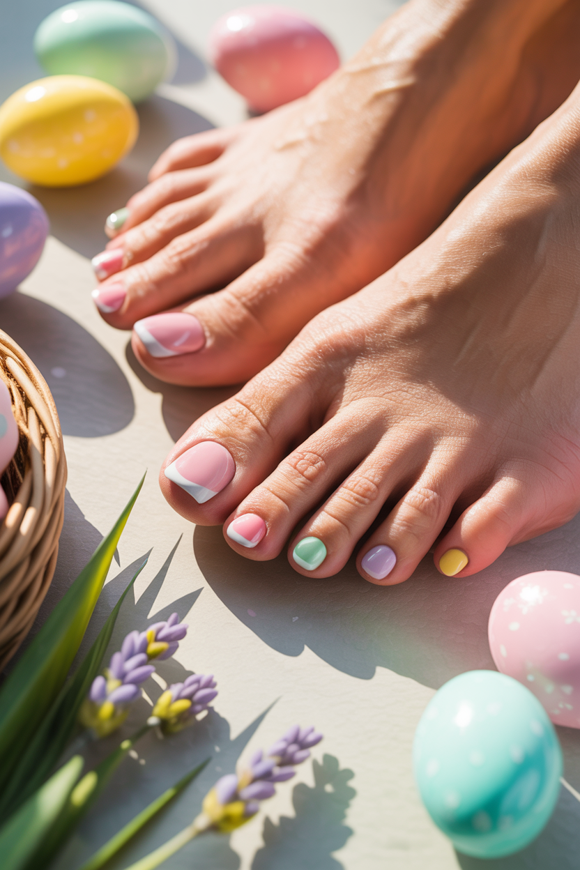 Soft Pastel Lavender Toes