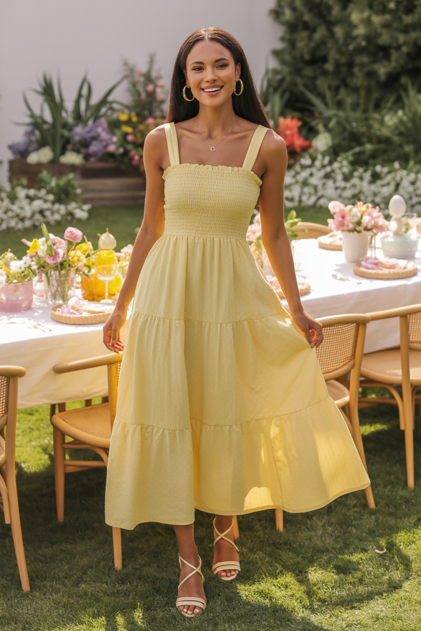 Smocked Sundress for Easter Brunch