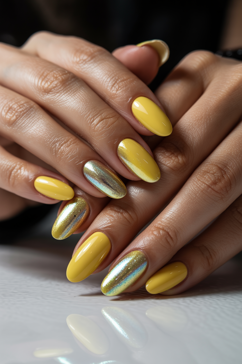Yellow Chrome Glazed Finish