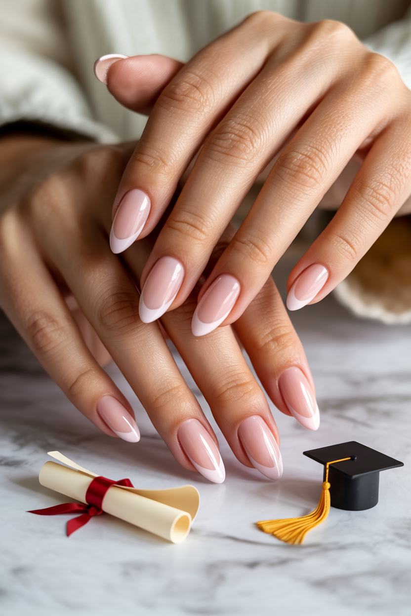 Soft Pink Almond With Micro French