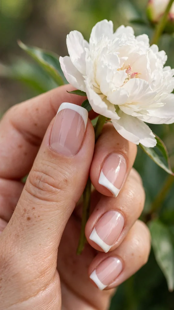 White French Tip Spring Manicure