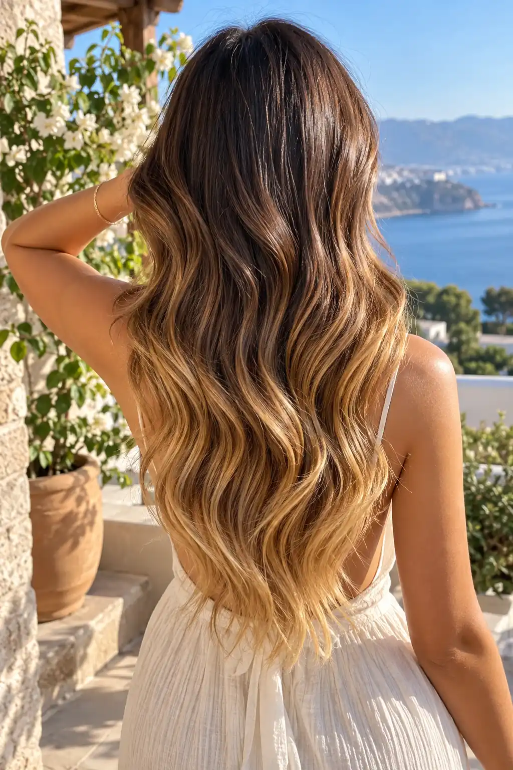 Honey-Kissed Brunette Balayage