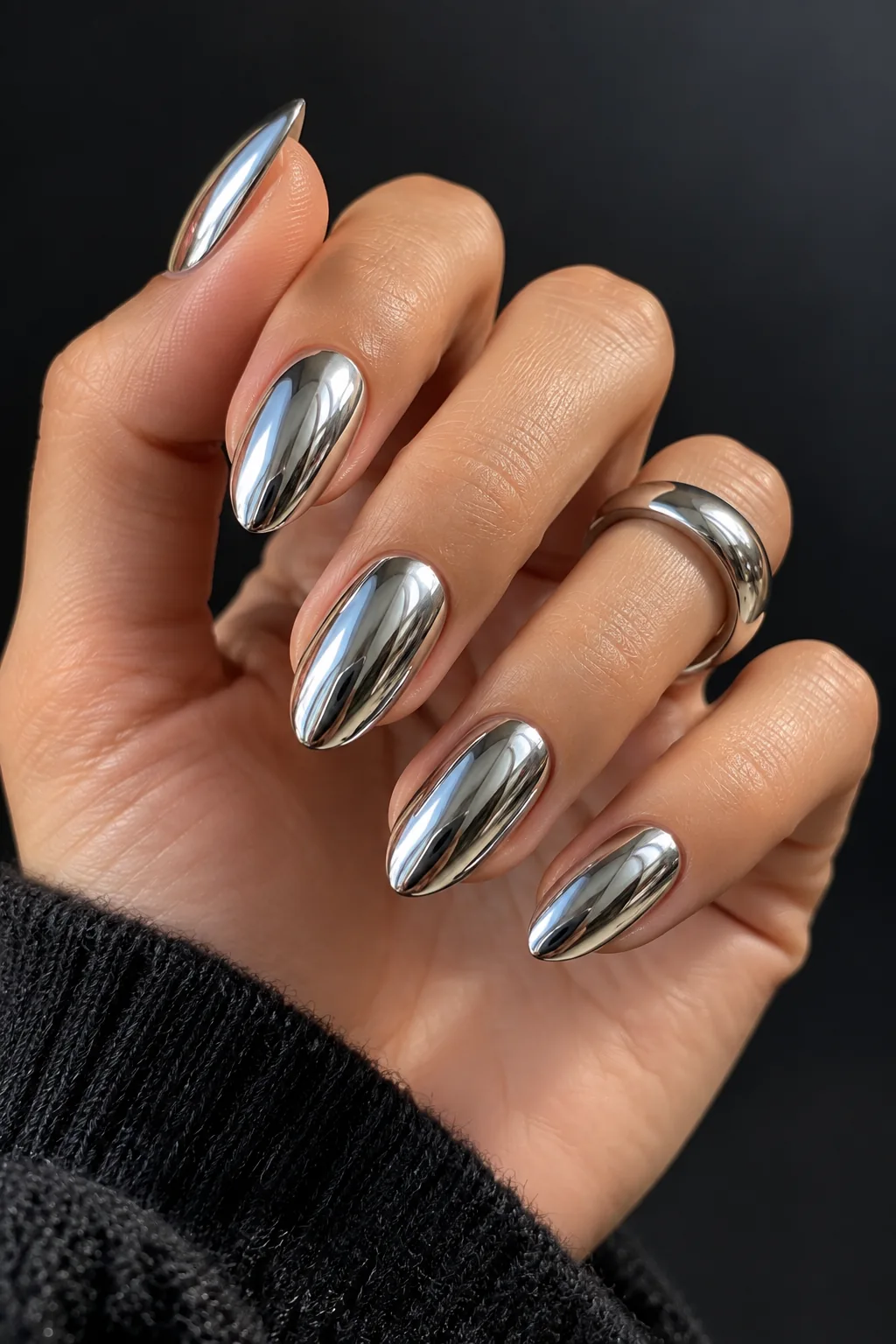 Chrome Mirror Finish Manicure