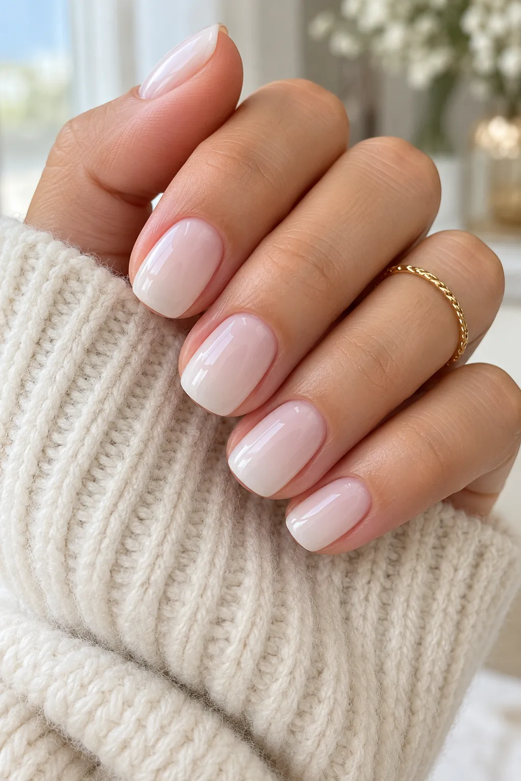 Milky White Cloud Dancer Manicure