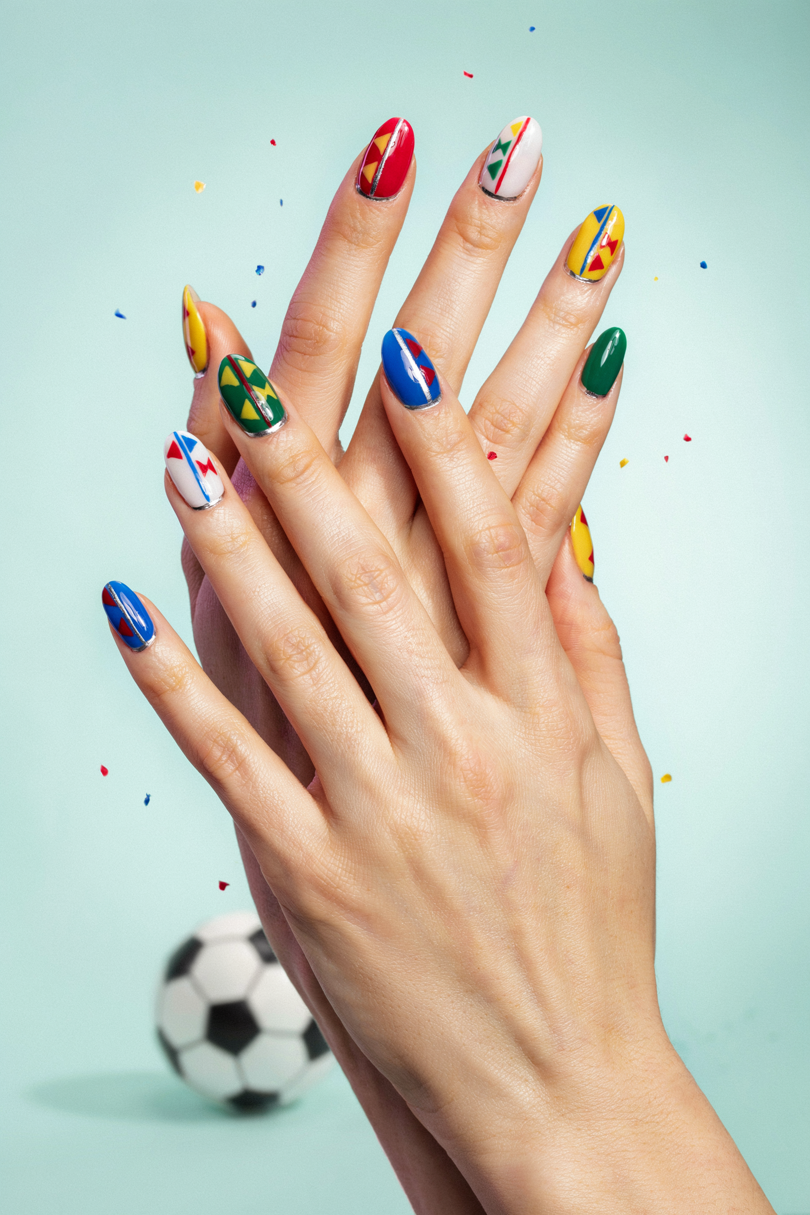 Retro 90s Vintage Jersey Nails