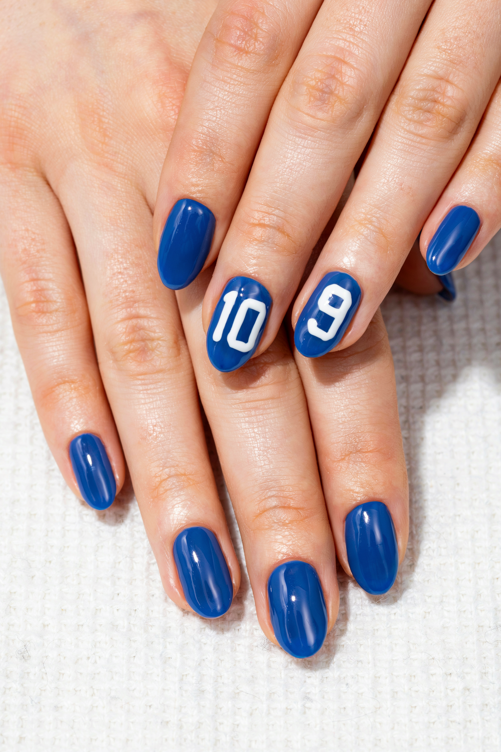 Jersey Number Statement Nails