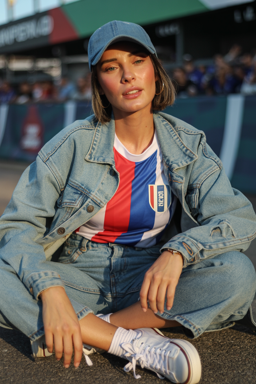 Denim Jacket Over Jersey