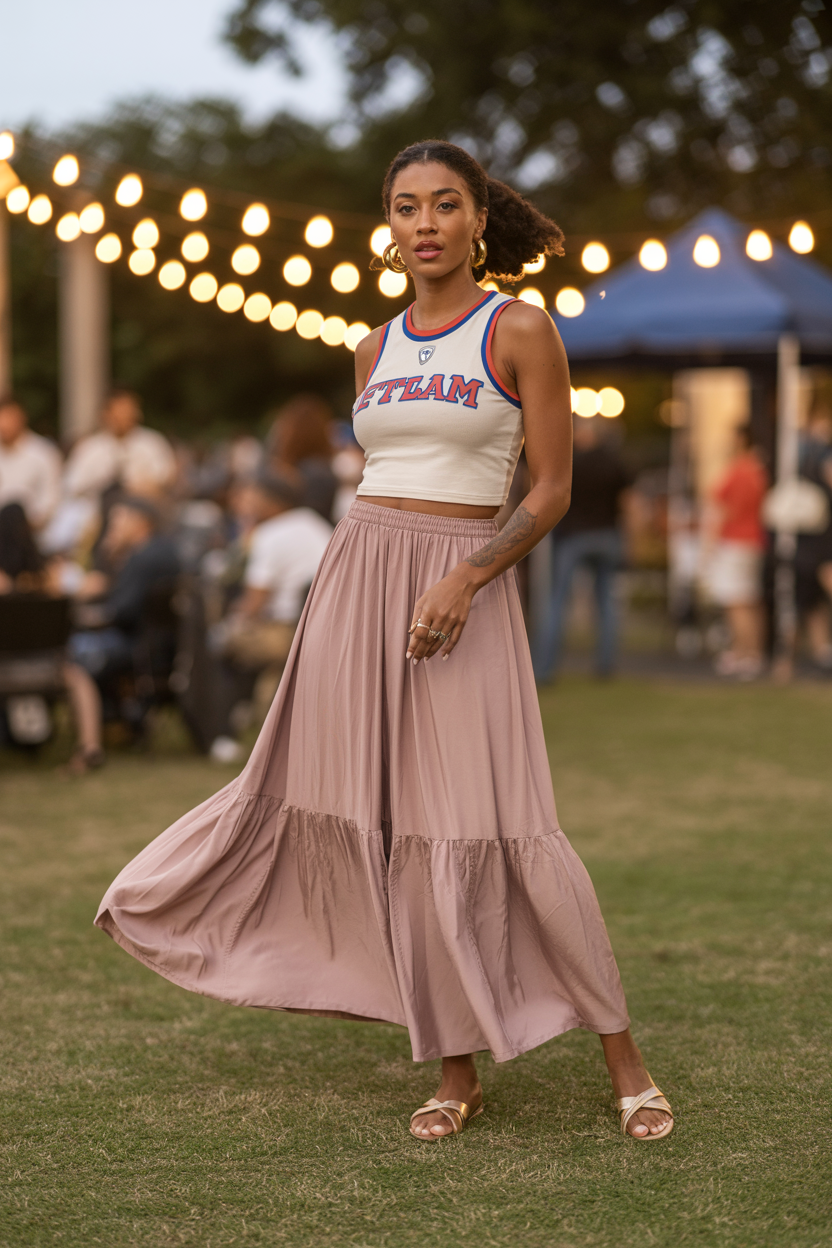 Maxi Skirt With Tank Top
