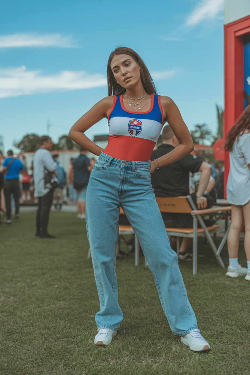 Sporty Bodysuit With Jeans