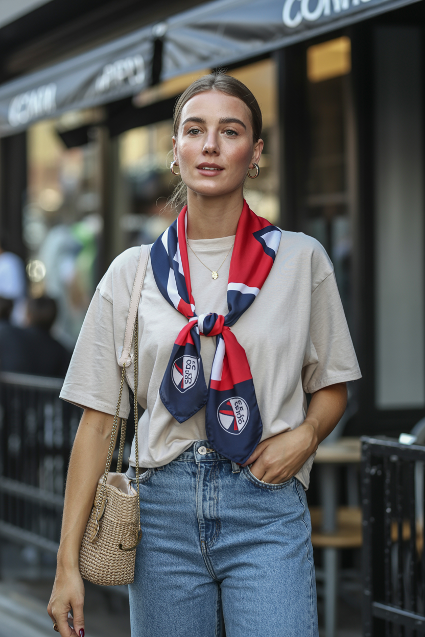 Statement Scarf With Casual Outfit