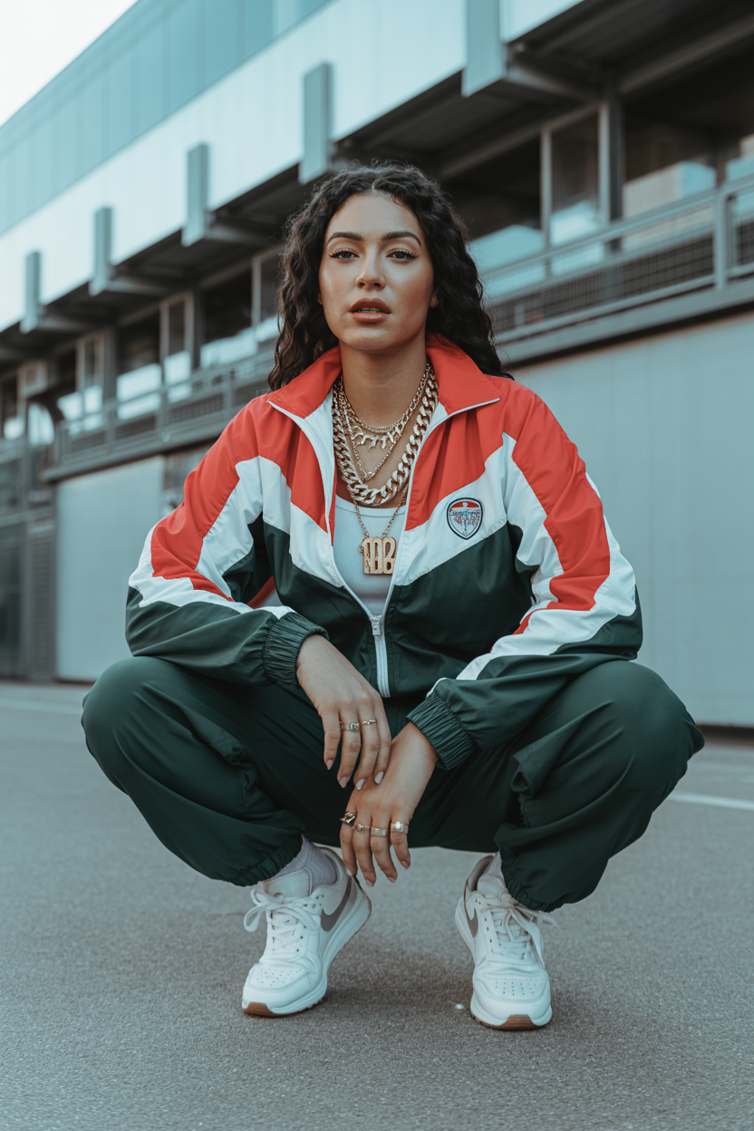 Tracksuit With Statement Sneakers