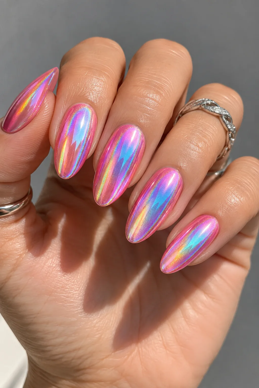 Barbie Pink Chrome with Holographic Finish