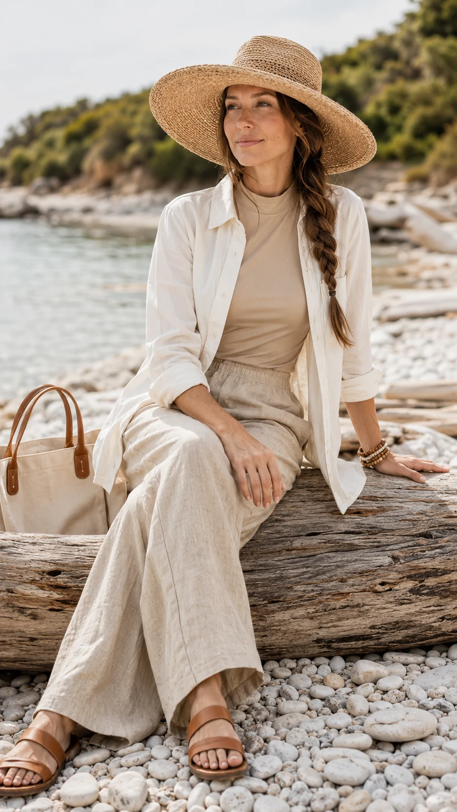 Mesh Cover-Up Dress Over a Bold Bikini