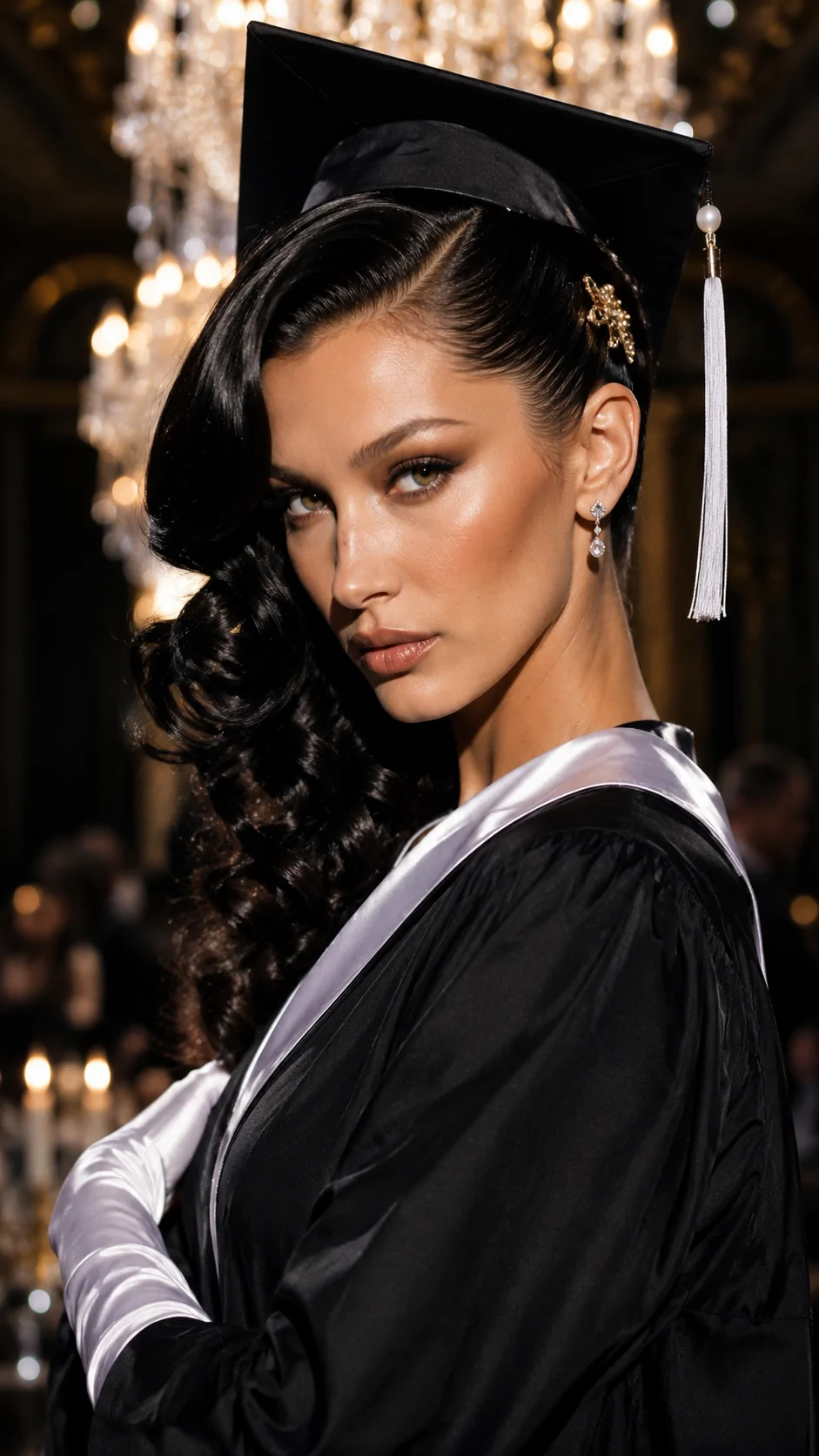 Elegant Side Swept Curls
