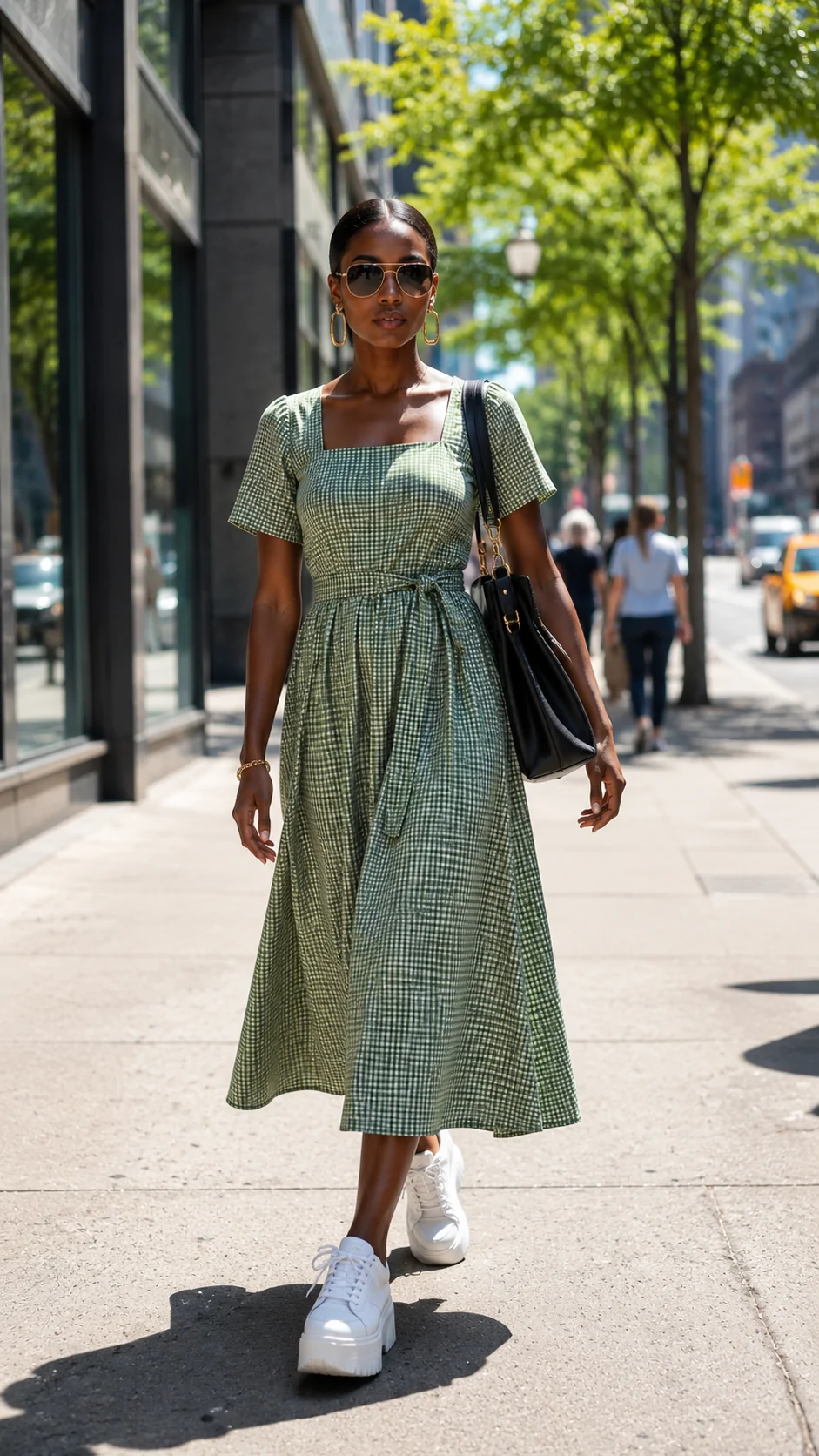 Thursday: Denim Shorts with a Cropped Knit Top